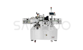 Vertical round bottle positioning labeling machine